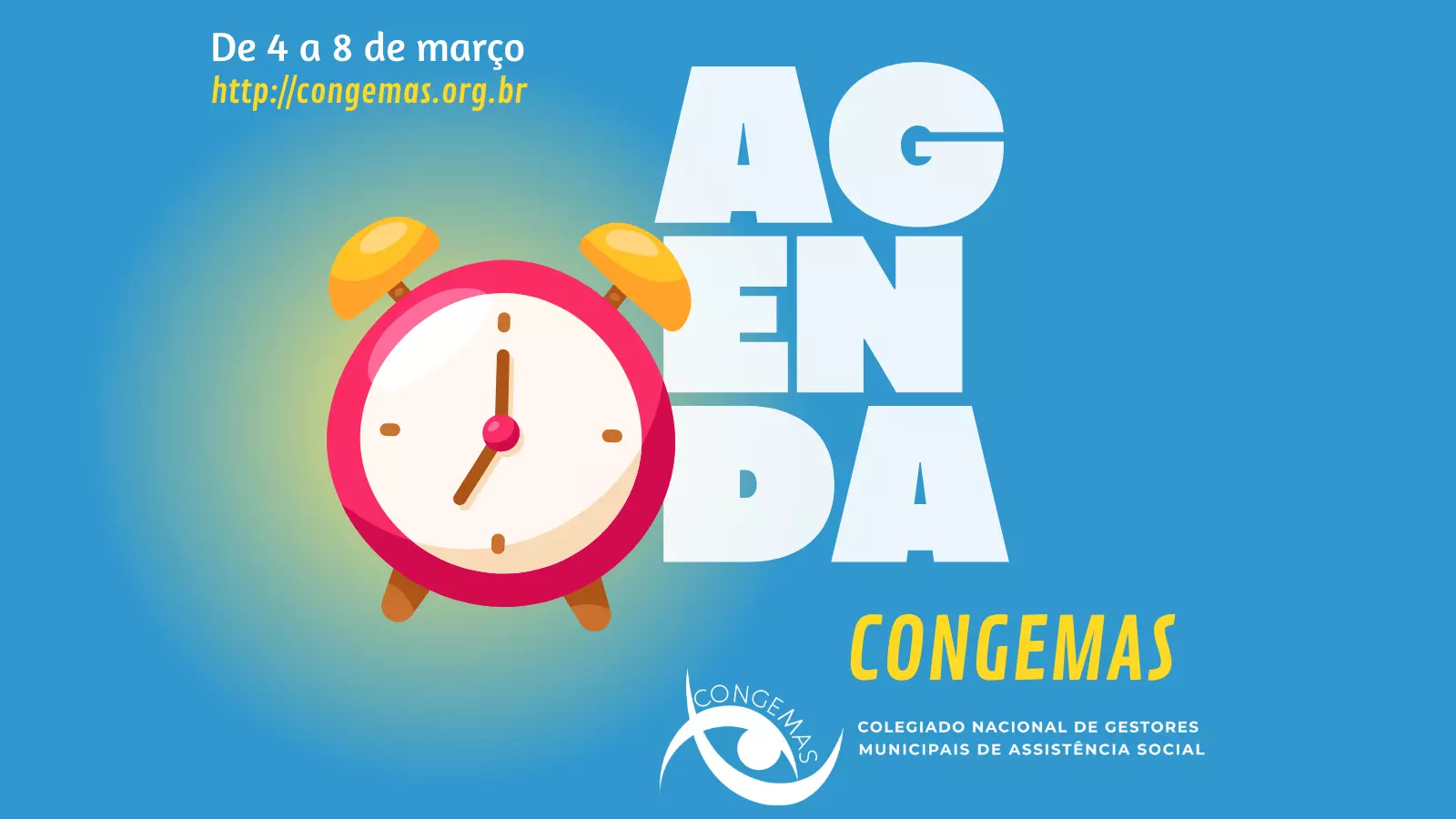 Agenda da semana! (De 4 a 8 de março)